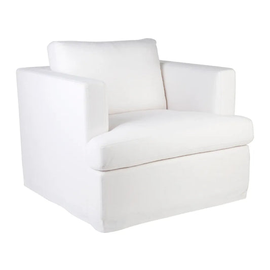 Birkshire Slip Cover Arm Chair - White Linen