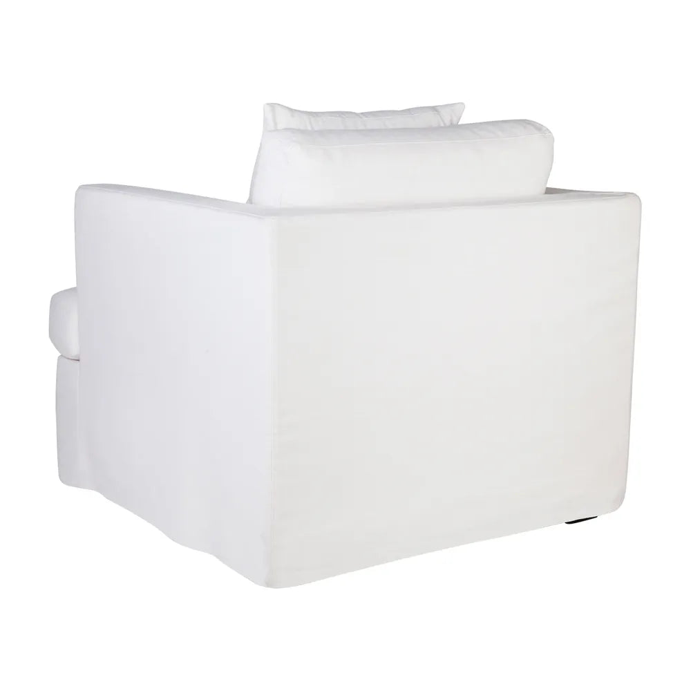 Birkshire Slip Cover Arm Chair - White Linen