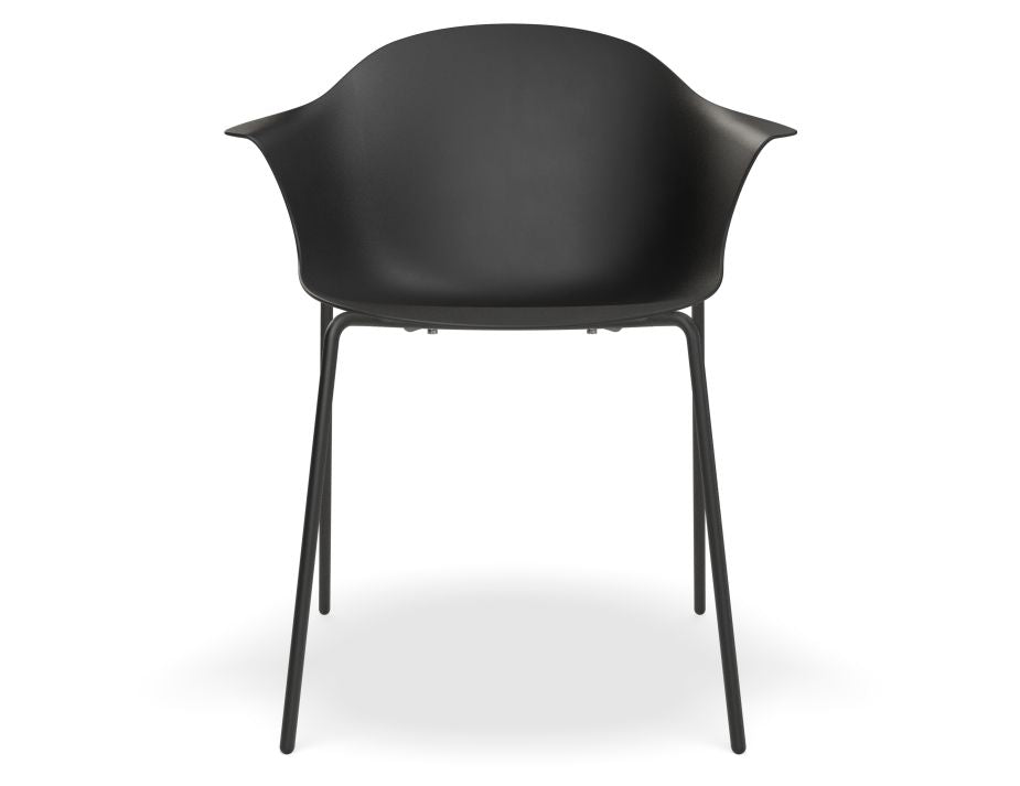 Pebble Armchair with Shell Seat - Black