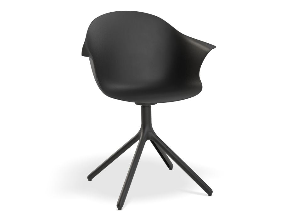 Pebble Armchair with Shell Seat - Black