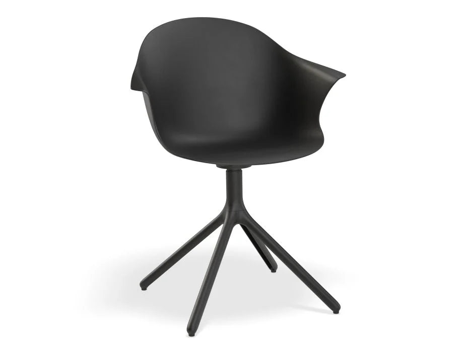 Pebble Armchair with Shell Seat - Black