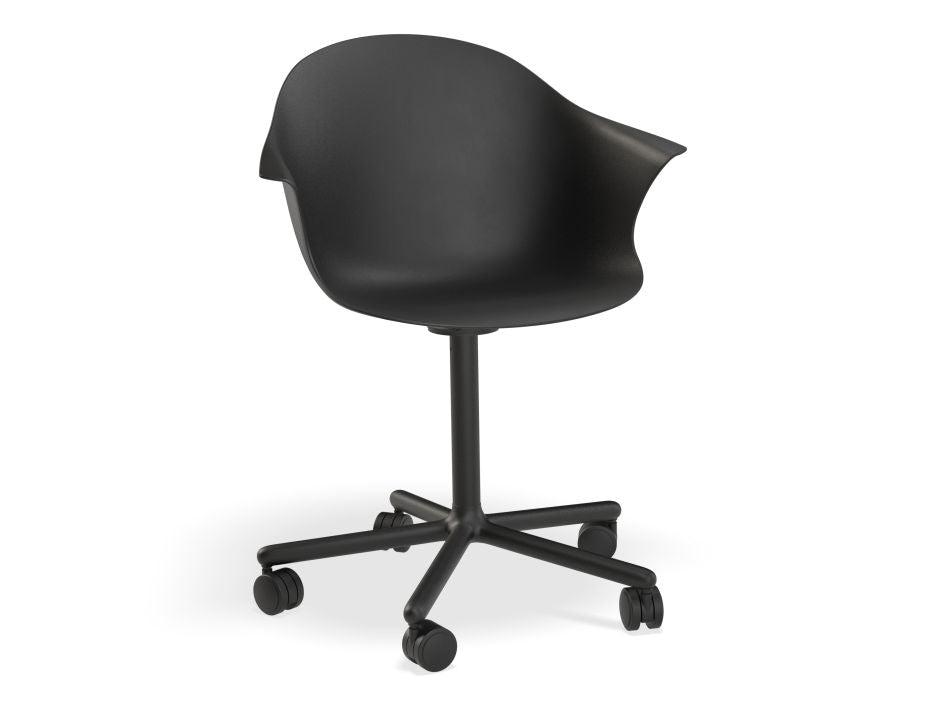 Pebble Armchair with Shell Seat - Black