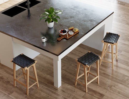 Brooklyn Backless Stool - Natural Frame