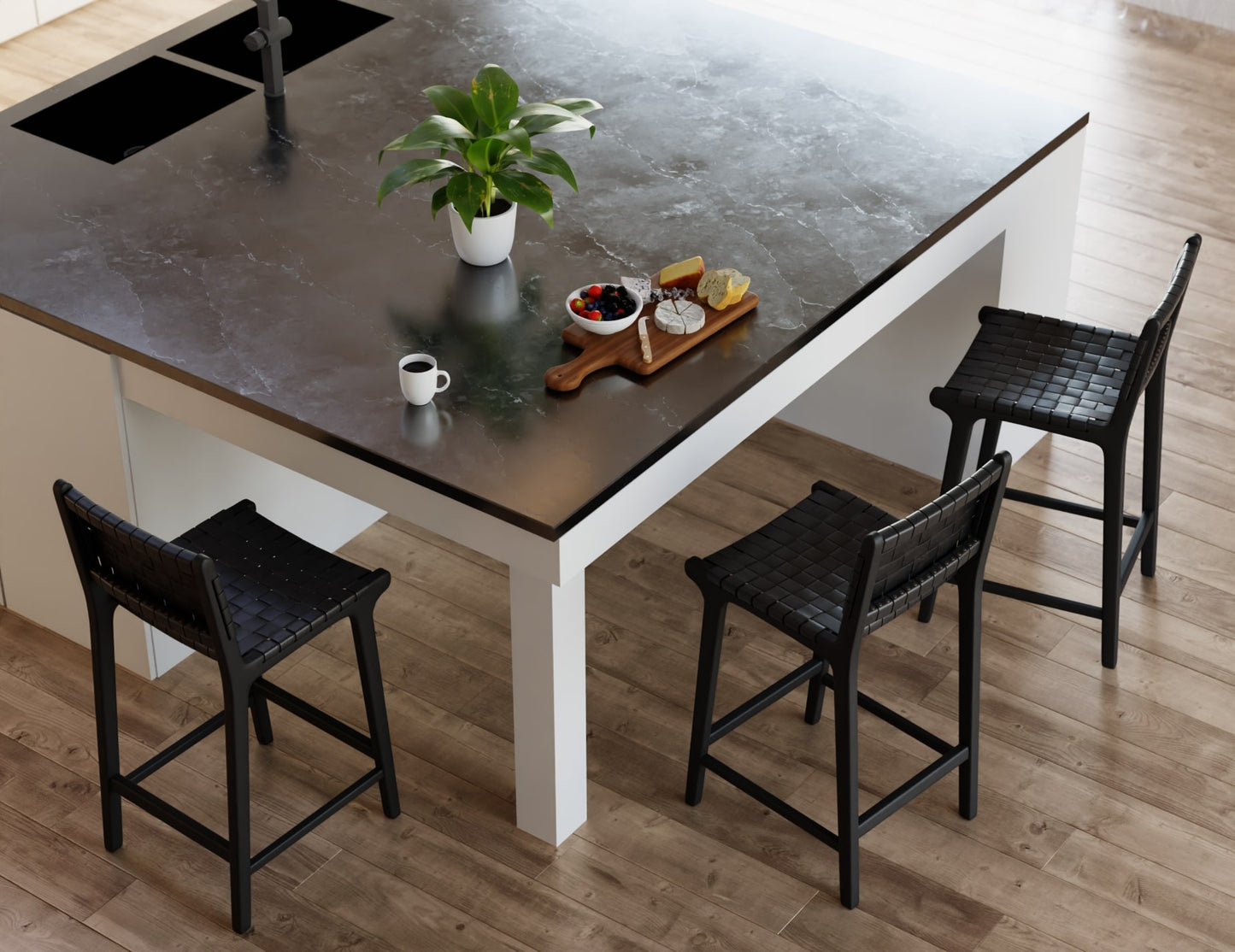 Brooklyn Bar Stool - Black Frame