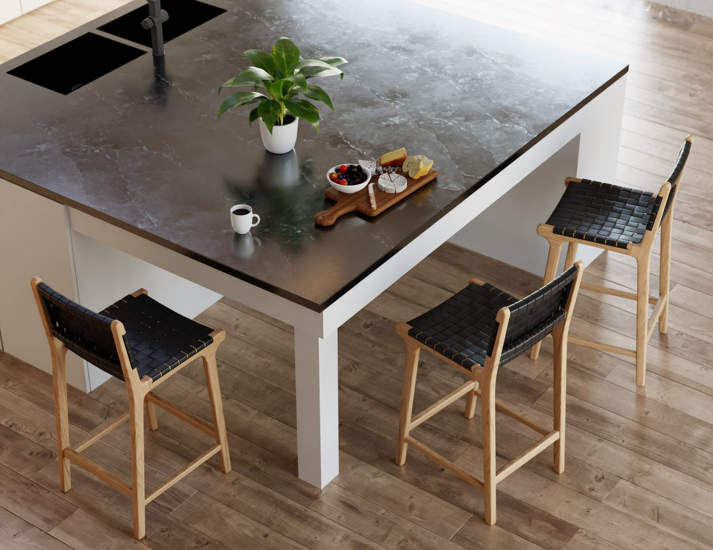 Brooklyn Bar Stool - Natural Frame