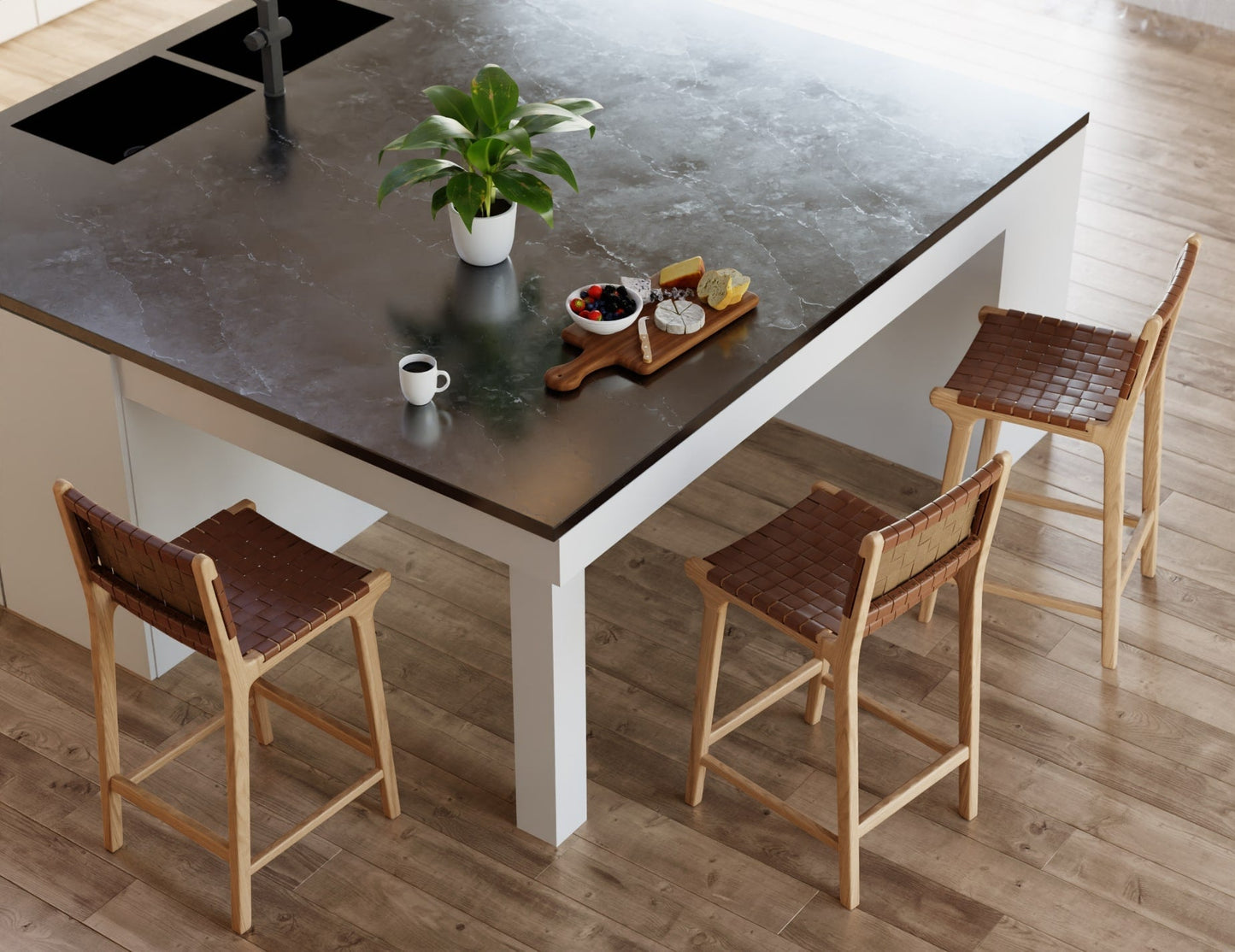 Brooklyn Bar Stool - Natural Frame