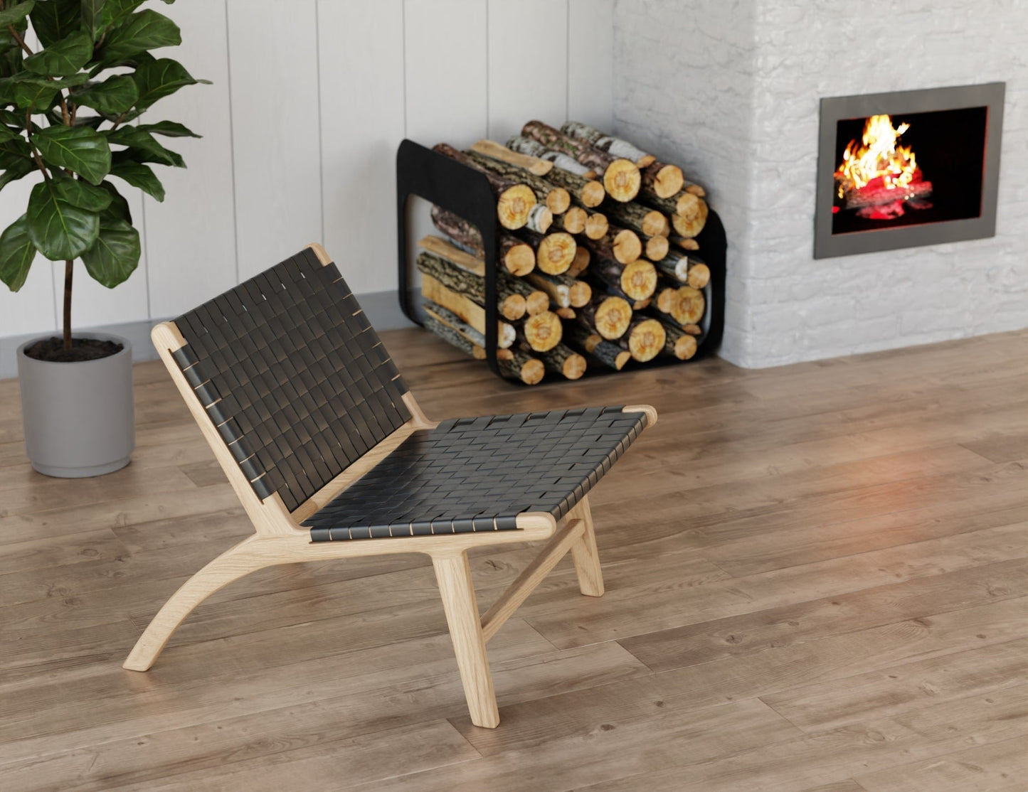 Brooklyn Lounge Chair - Natural Frame