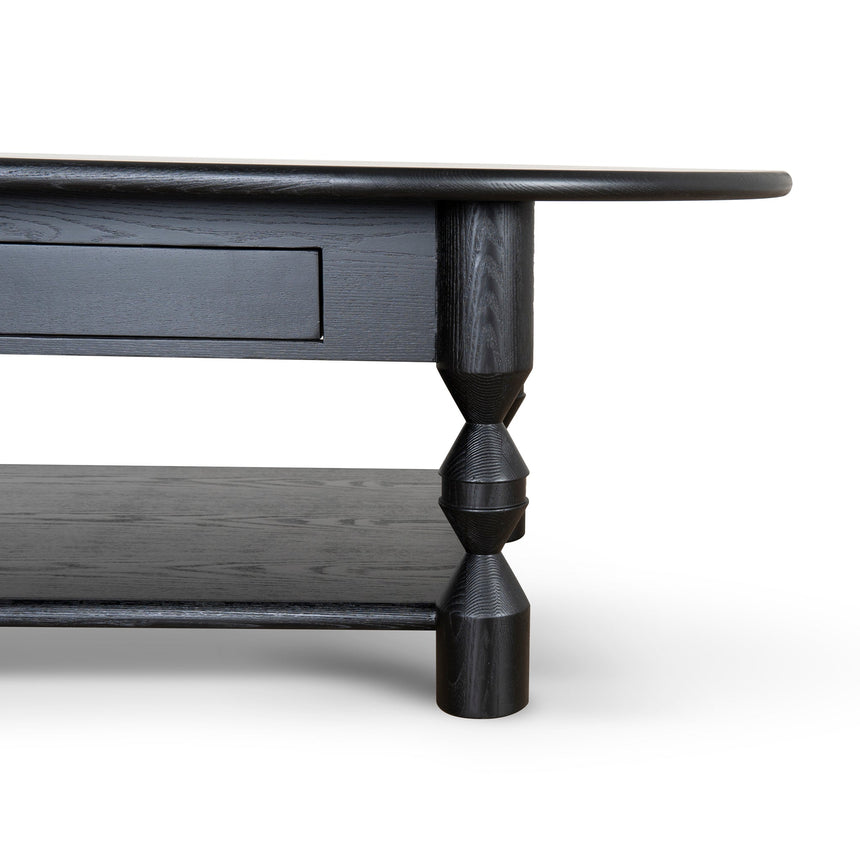 1.4m Oval Coffee Table - Black