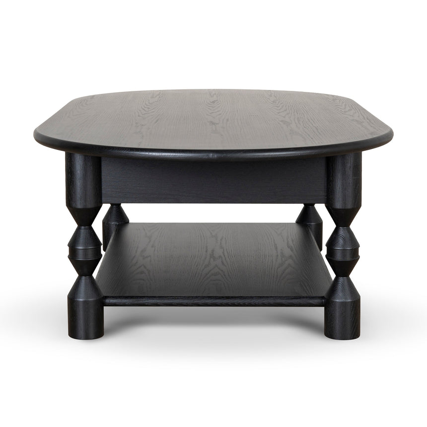 1.4m Oval Coffee Table - Black