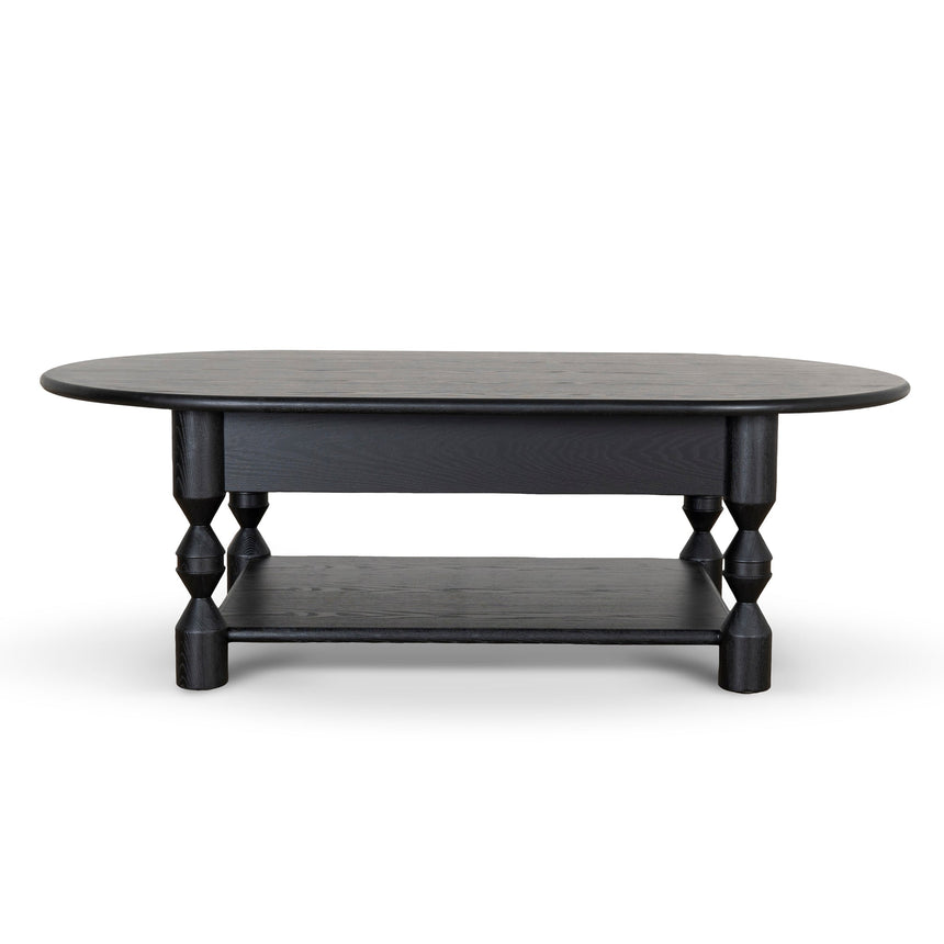 1.4m Oval Coffee Table - Black