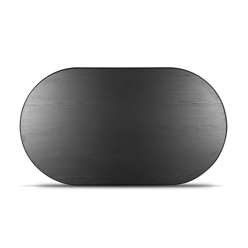 1.4m Oval Coffee Table - Black
