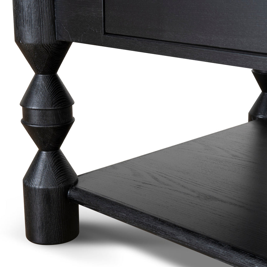 1.4m Oval Coffee Table - Black