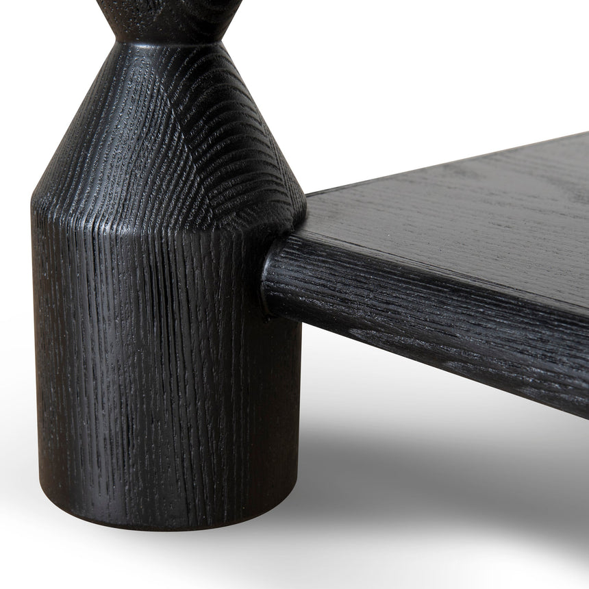 1.4m Oval Coffee Table - Black