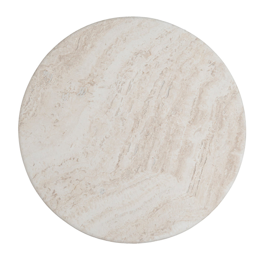 Nested Travertine Coffee Table - White
