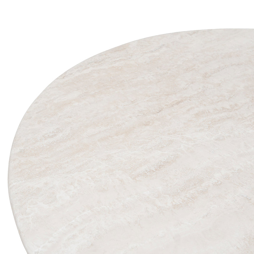 Nested Travertine Coffee Table - White