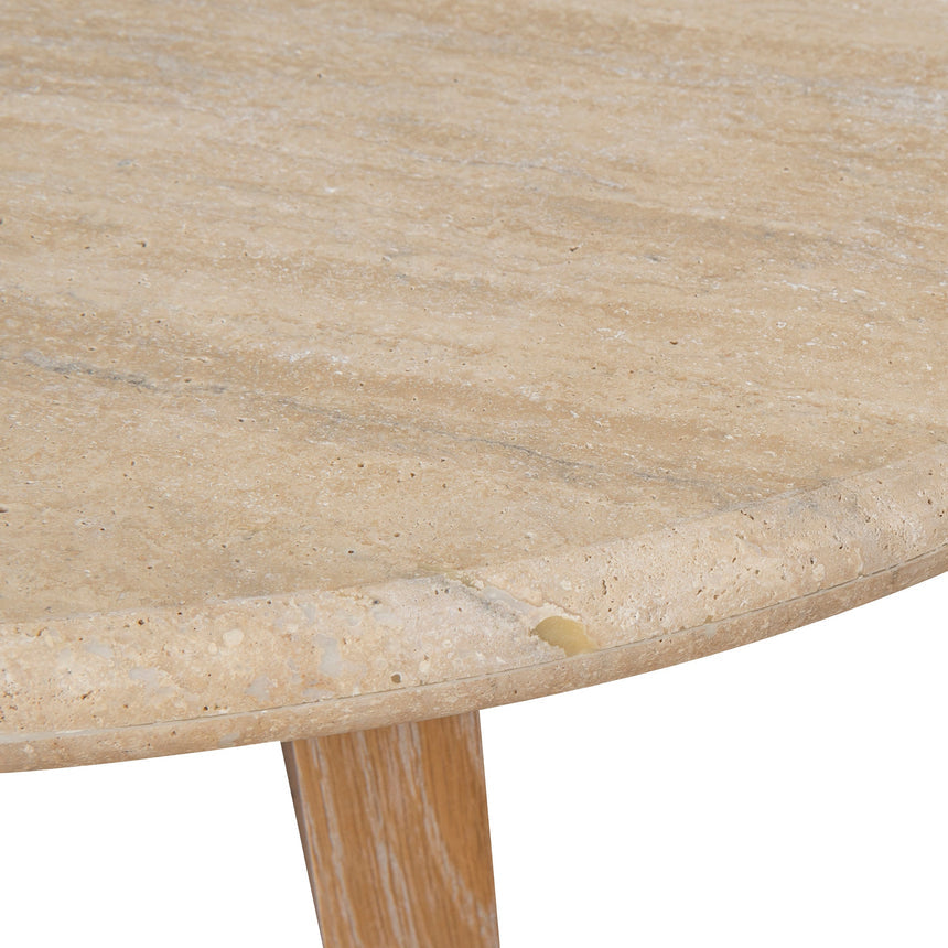 1.2m Oval Travertine Coffee Table - Natural