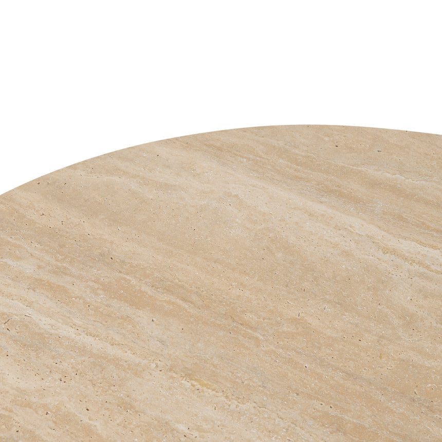 1.2m Oval Travertine Coffee Table - Natural