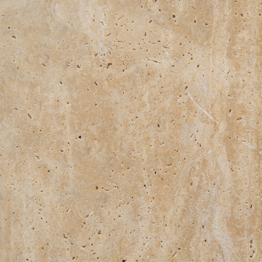 90cm Round Travertine Coffee Table - Natural
