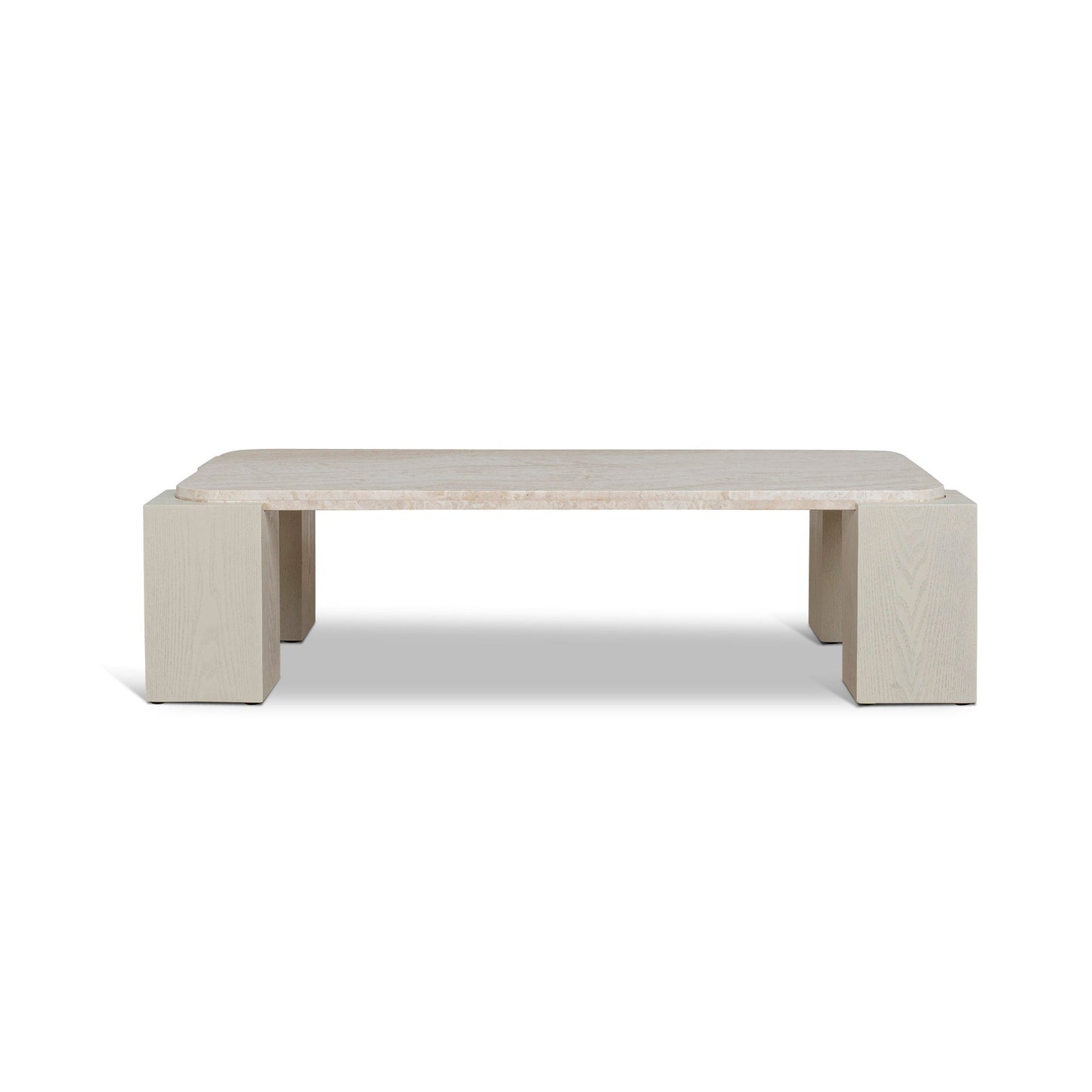 1.26cm Travertine Coffee Table - Ivory Oat