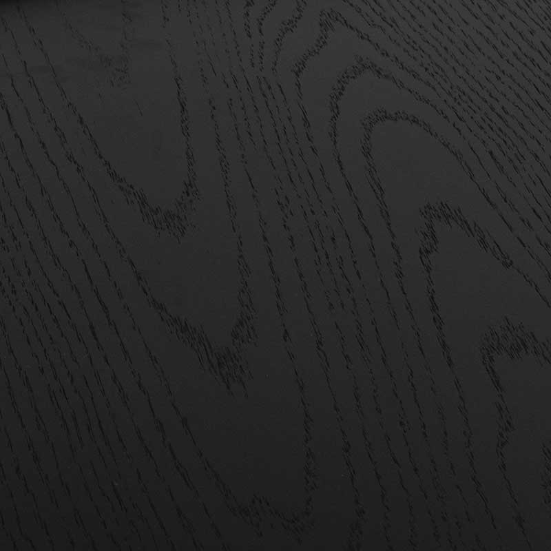 100cm Wooden Round Coffee Table - Black