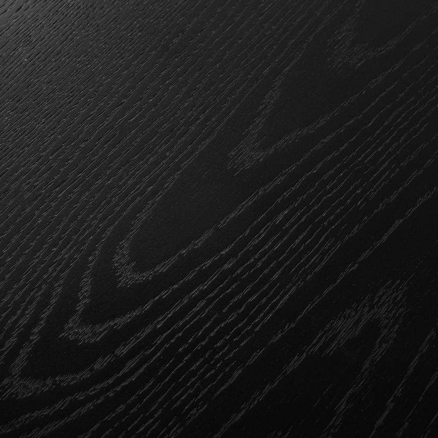 100cm Wooden Round Coffee Table - Black