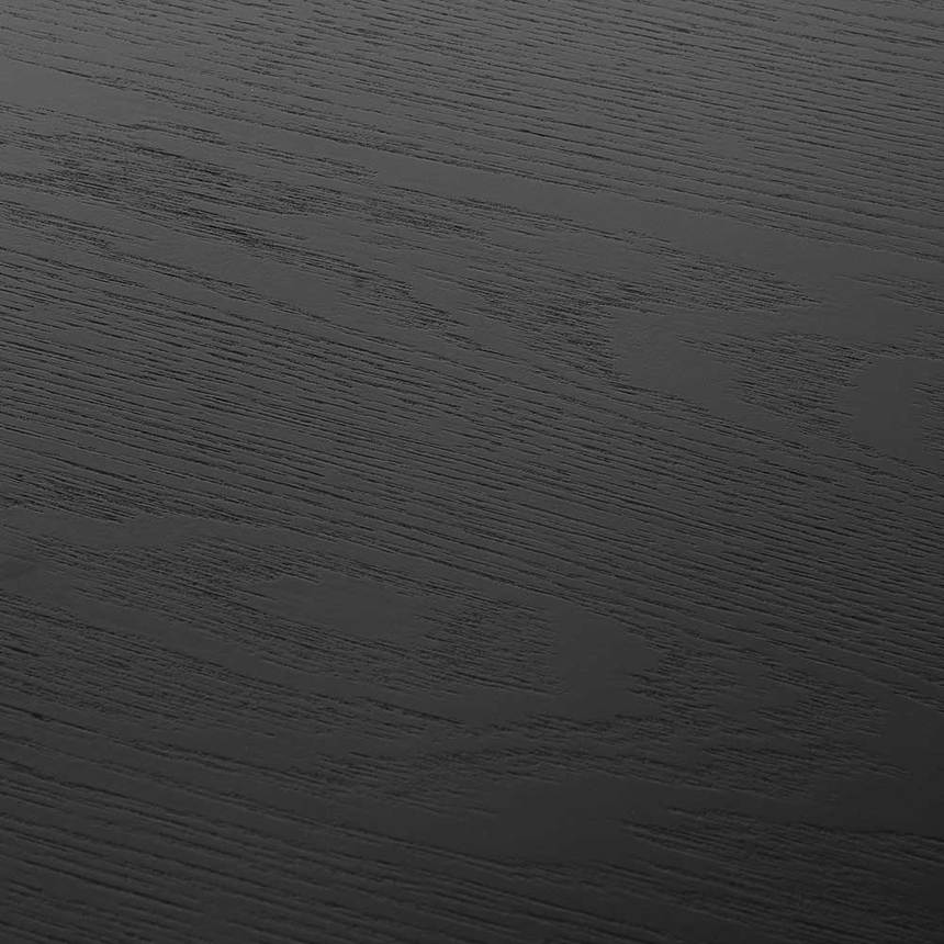 1.1m Wooden Round Coffee Table - Black