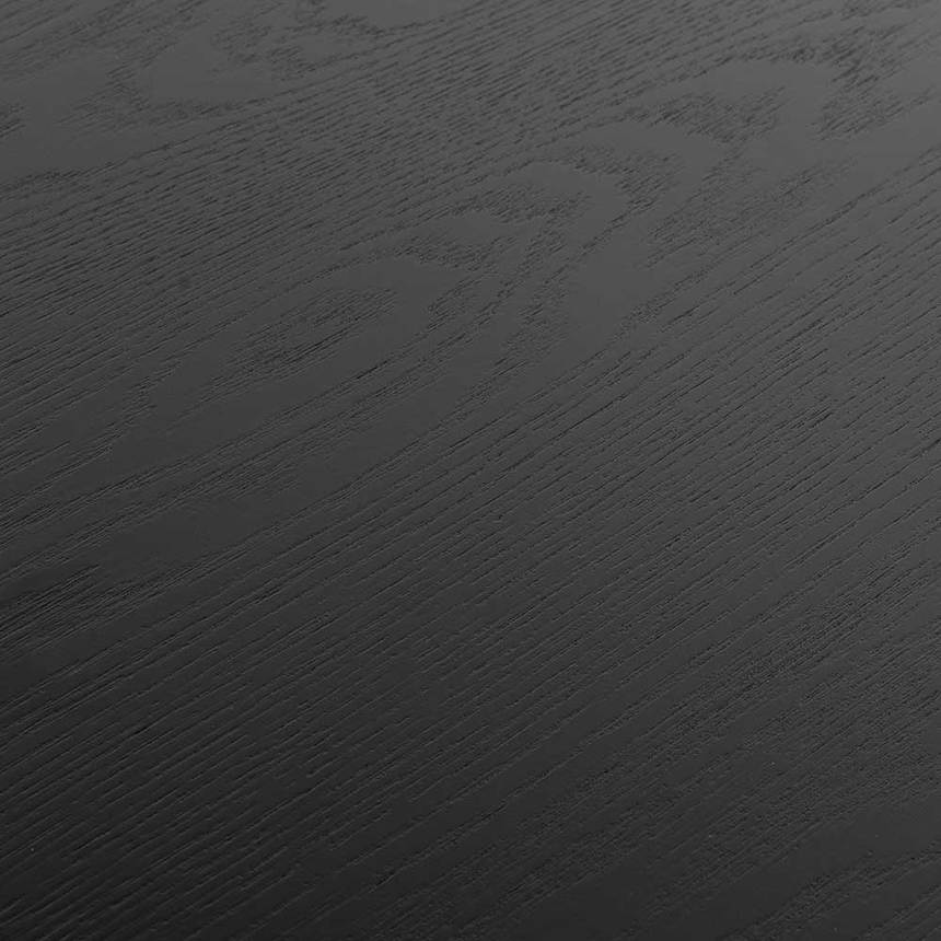 1.1m Wooden Round Coffee Table - Black