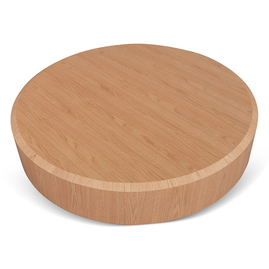 1.5m Round Plinth - Natural Oak