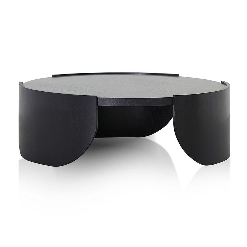 1.1m Round Coffee Table - Black