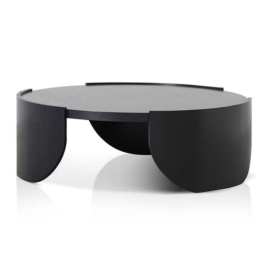 1.1m Round Coffee Table - Black