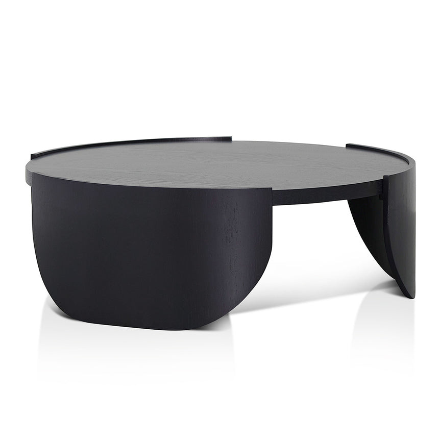 Jesse 1.1m Round Coffee Table - Black