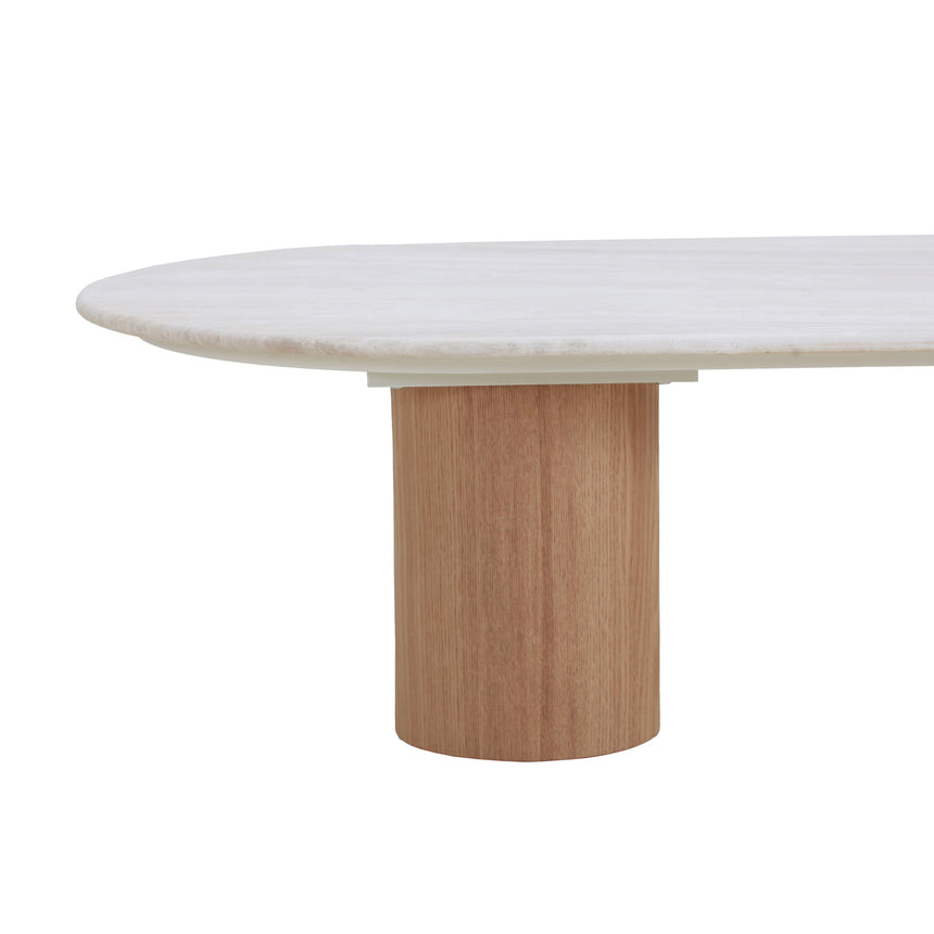 1.5m Travertine Top Coffee Table - Natural