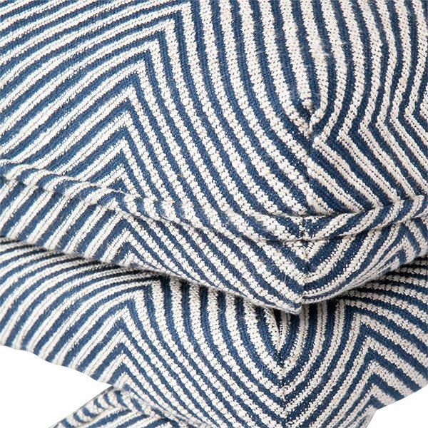 Candace Stool - Chevron Blue Linen