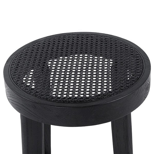 Cape Byron Rattan Kitchen Stool - Black