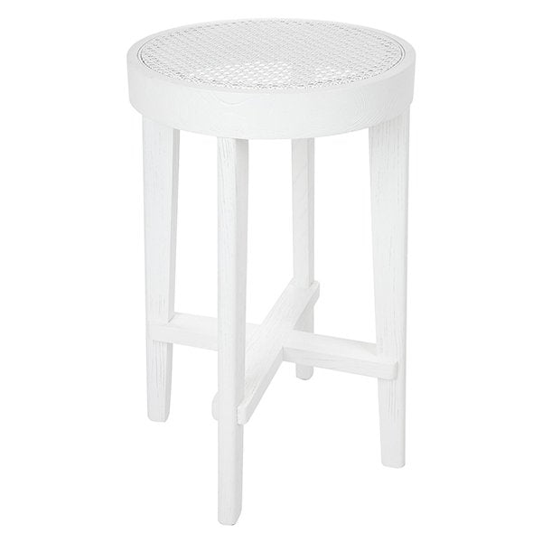 Cape Byron Rattan Kitchen Stool - White