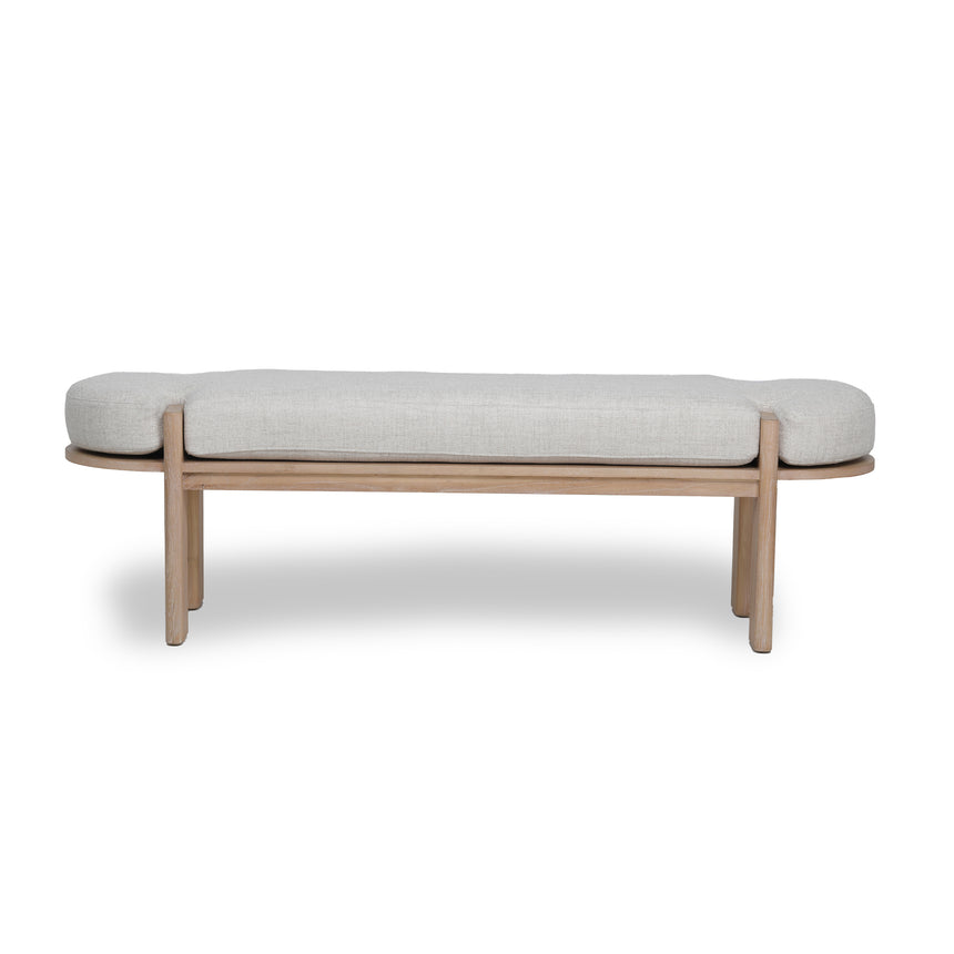 1.6m Light Natural Elm Bench - Natural Linen