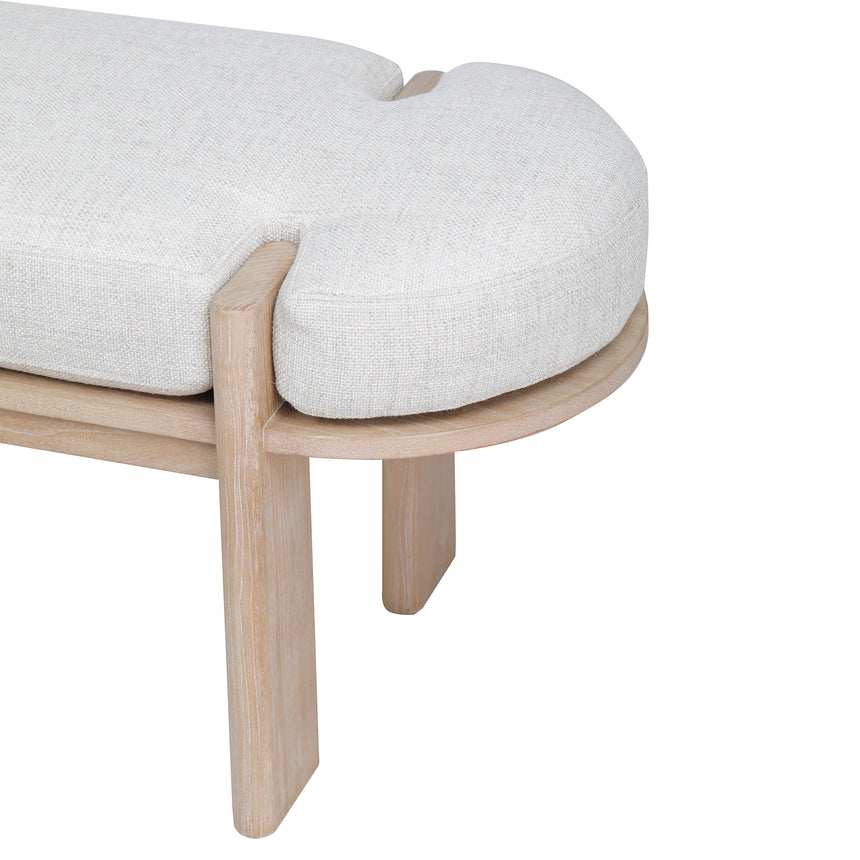 1.6m Light Natural Elm Bench - Natural Linen