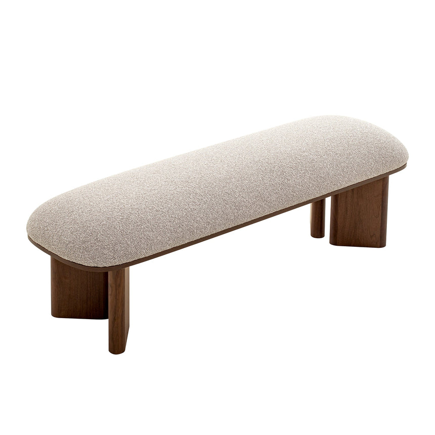 Walnut Bench - Clay Grey