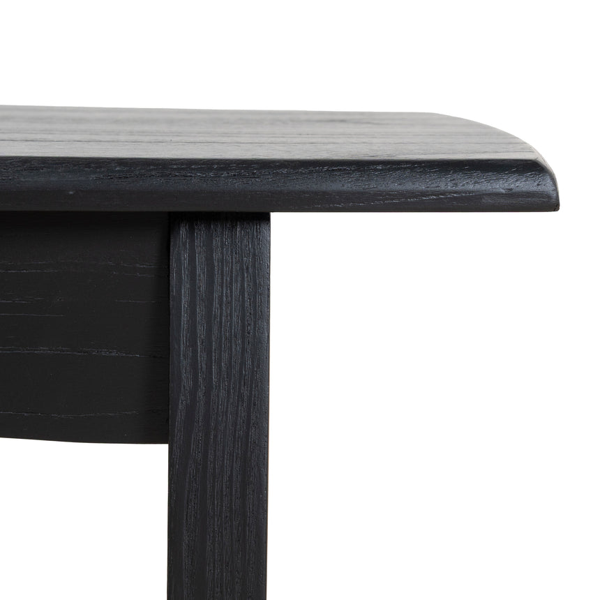 1.4m Elm Dining Bench - Full Black