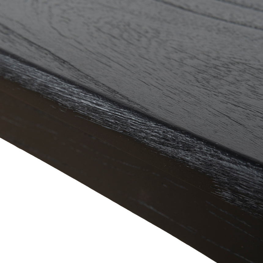 1.4m Elm Dining Bench - Full Black