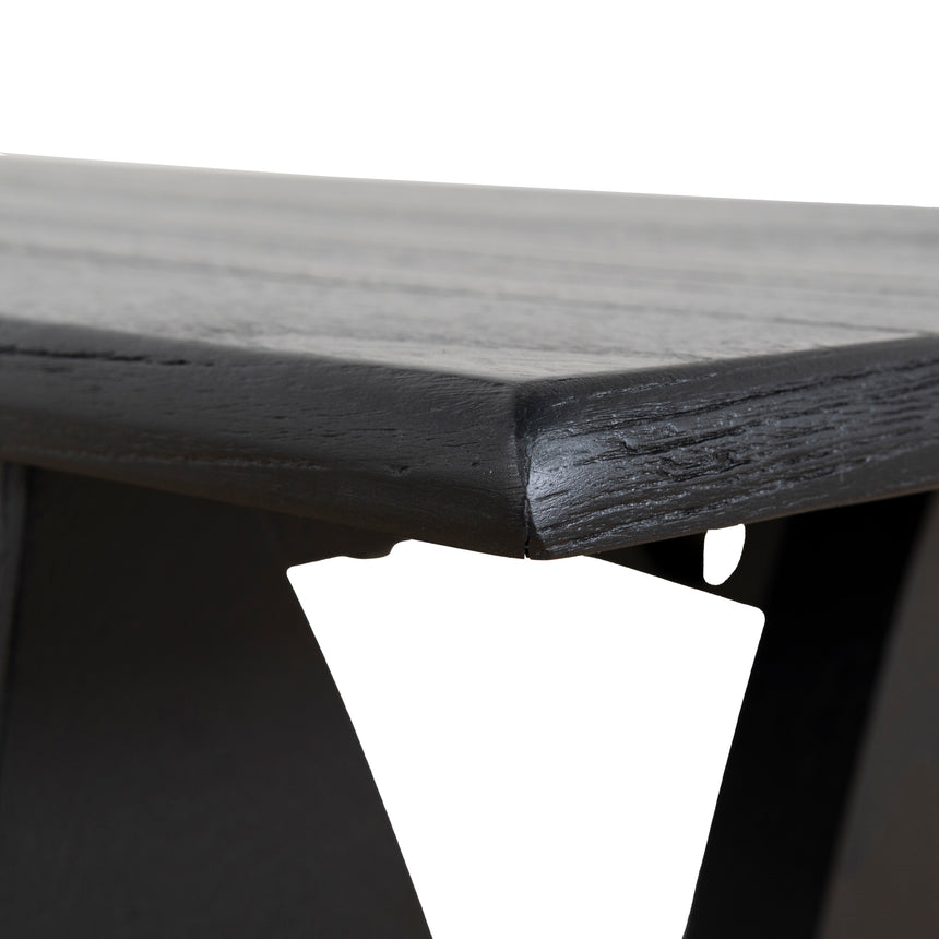 1.4m Elm Dining Bench - Full Black