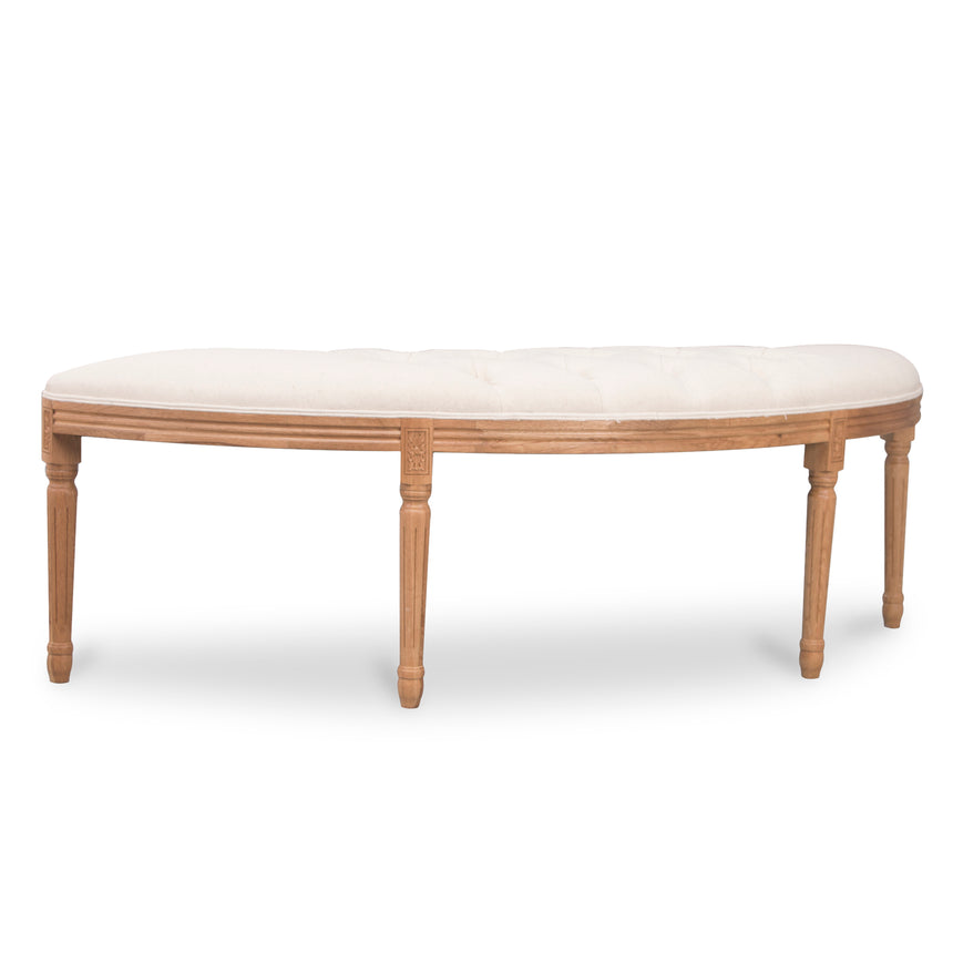 1.48m Oak Bench - Light Beige