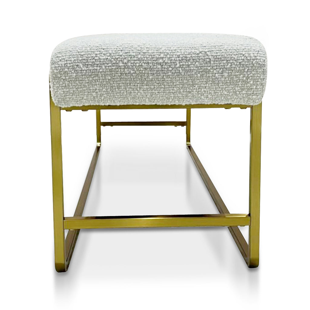 Megan 1.52m Bench - Pearl Grey Boucle