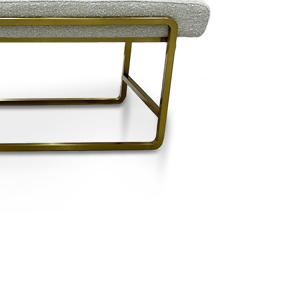 Megan 1.52m Bench - Pearl Grey Boucle