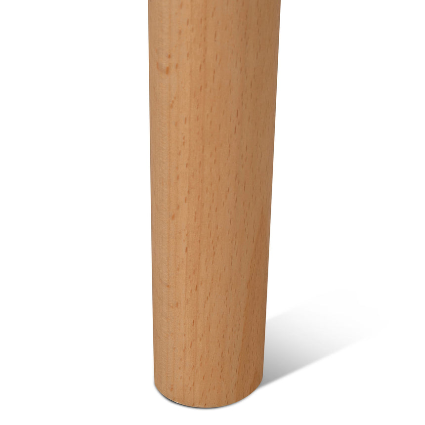 Set of 2 - Natural Dining Armchair - Grey Seat