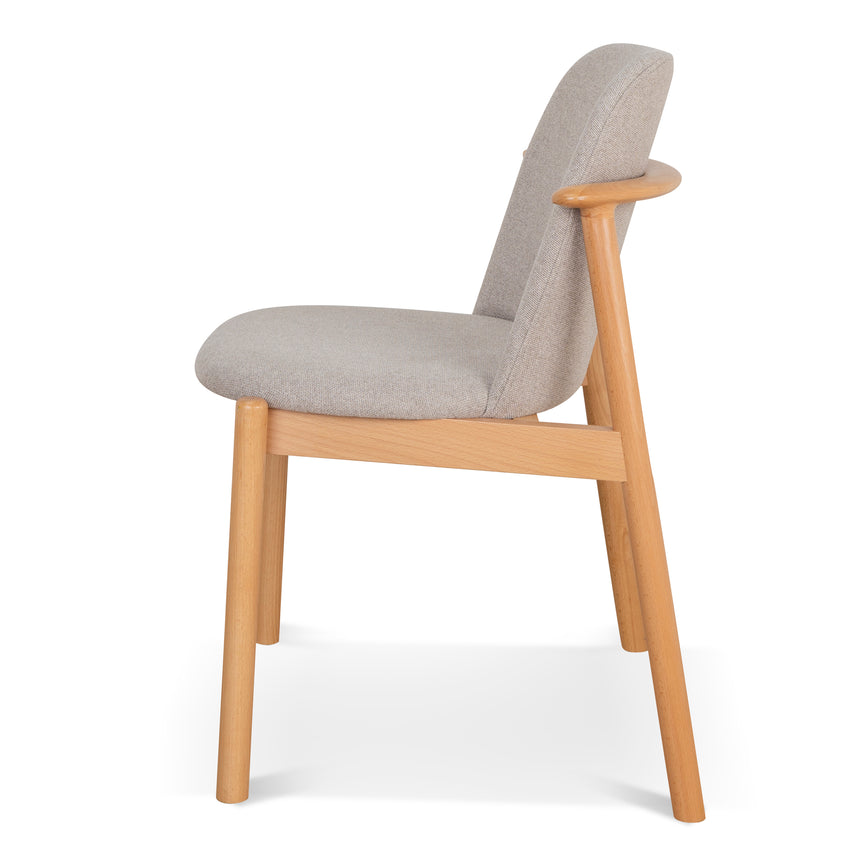 Natural Dining Chair - Grey Seat (Set of 2)