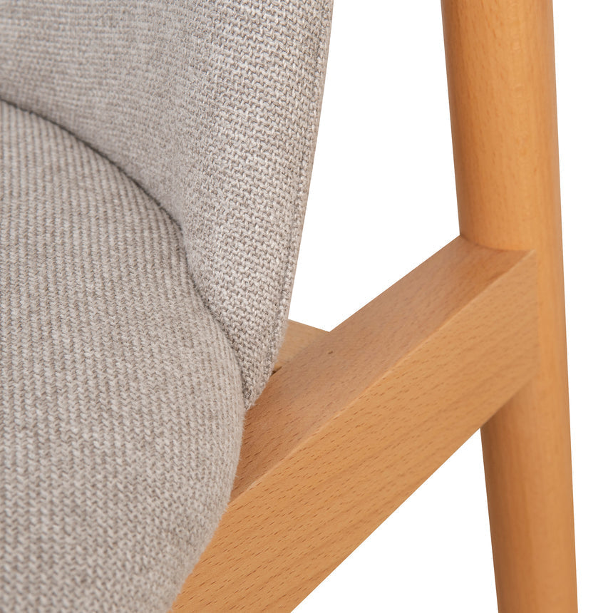 Natural Dining Chair - Grey Seat (Set of 2)