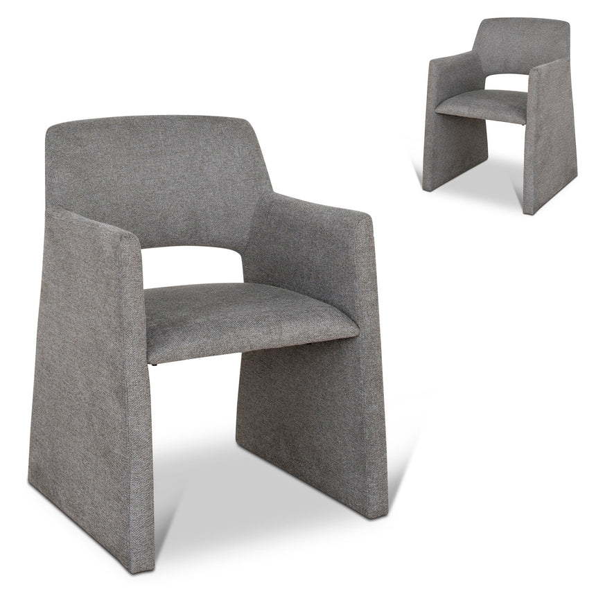Fabric Dining Chair - Spec Smoke Grey (Set of 2)