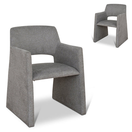 Fabric Dining Chair - Spec Smoke Grey (Set of 2)