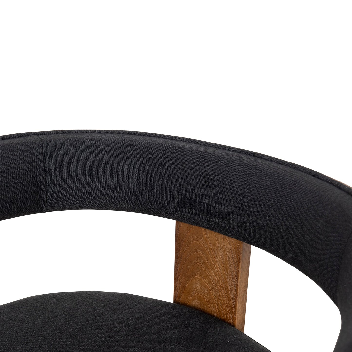 Set of 2 - Miles Brown ELM Dining Chair - Black